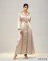 Elegance in Satin: Button-Front Occasion Dress 66462